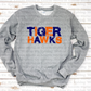 Tigerhawk Grunge Grey Crewneck Sweatshirt