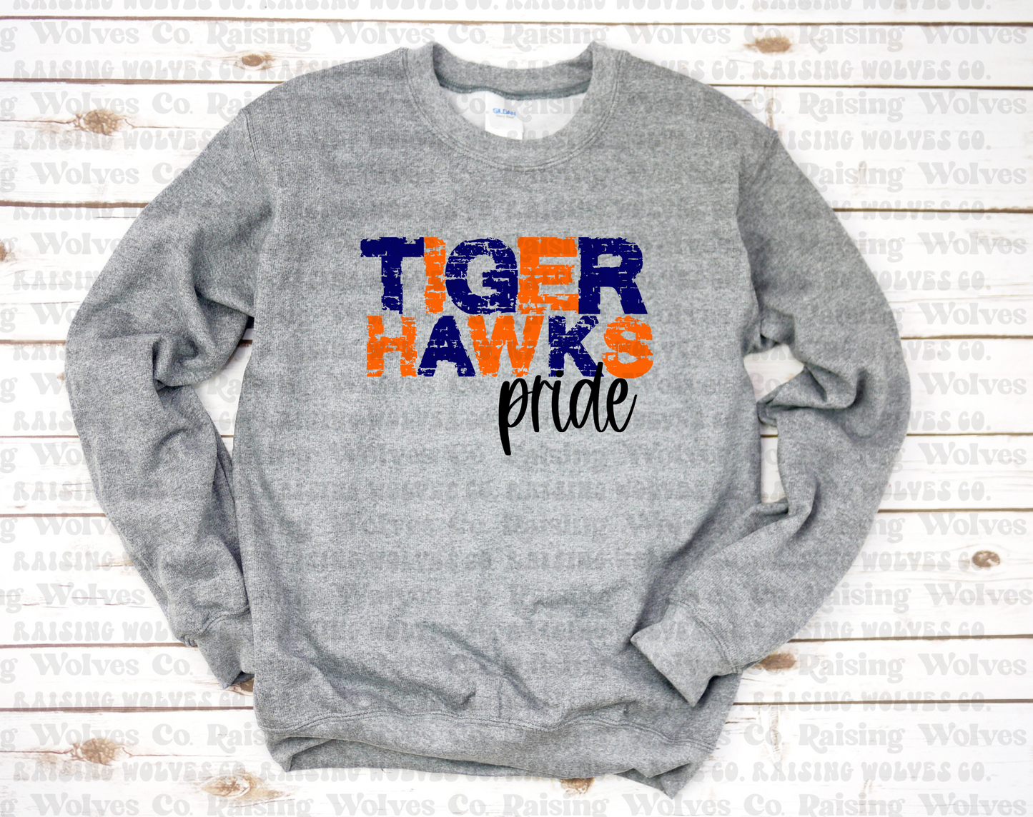 Tigerhawk Pride Grey Crewneck Sweatshirt