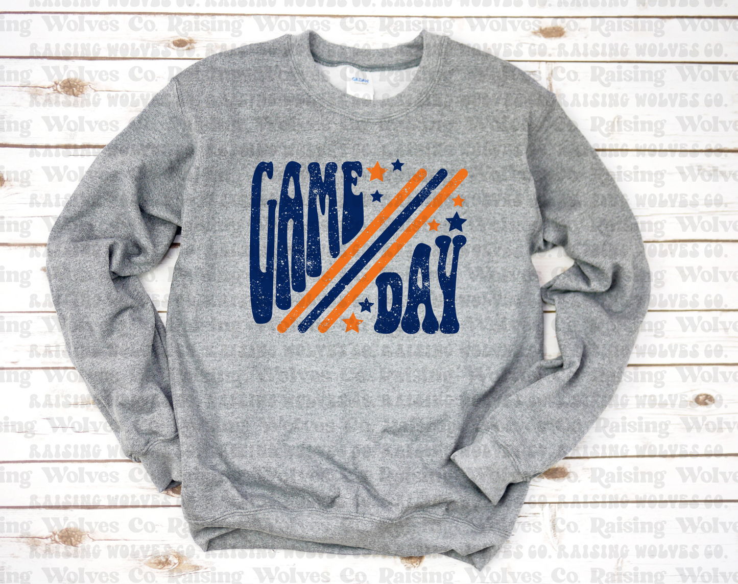 Game Day Grey Crewneck Sweatshirt