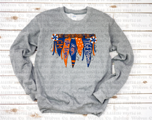 Load image into Gallery viewer, Tigerhawks Pennants Grey Crewneck Sweatshirt
