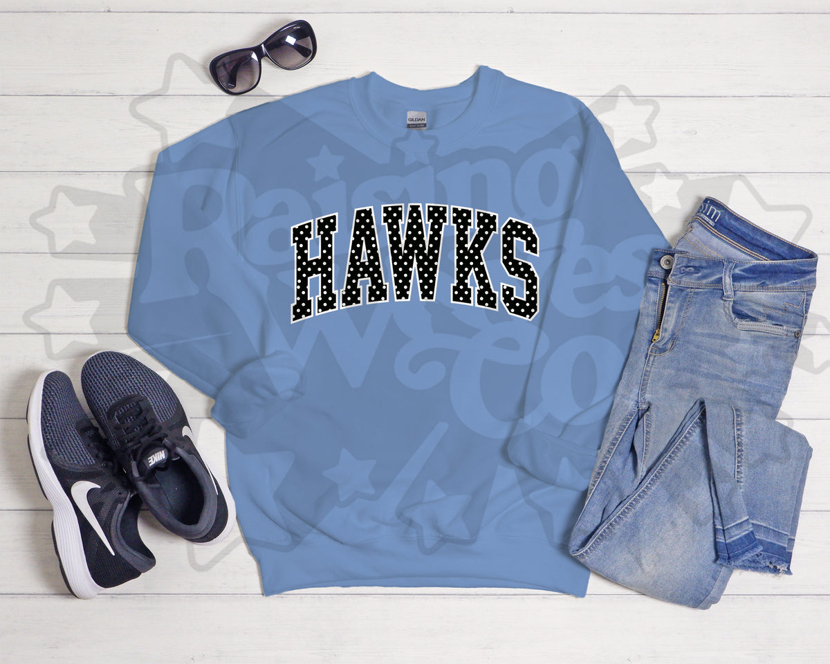 Hawks Blue Polka Dot