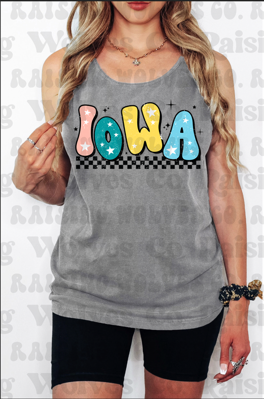 Iowa Grunge Comfort Colors Unisex Tank