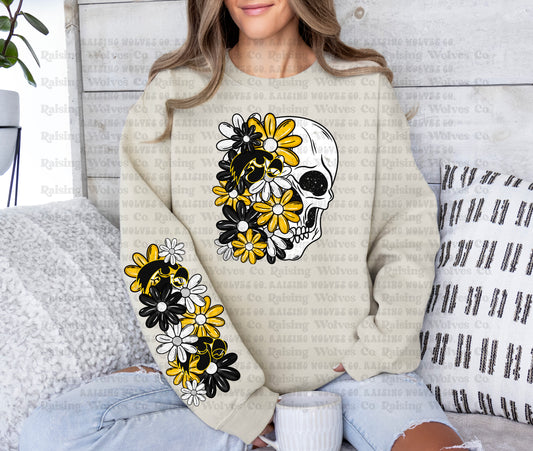 Iowa w/sleeve Sand Crewneck Sweatshirt