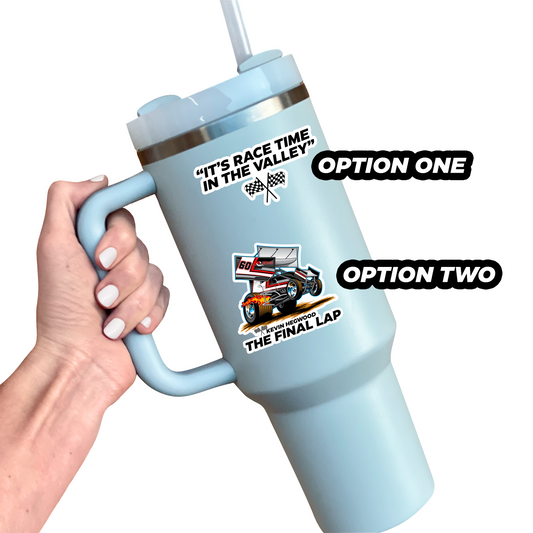 Kevin's Fundraiser- The Final Lap Waterbottle Stickers
