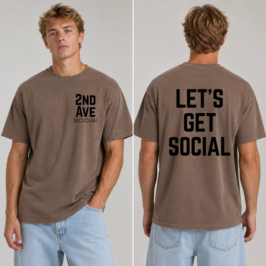 2nd Ave Logo Espresso Comfort Colors Tee