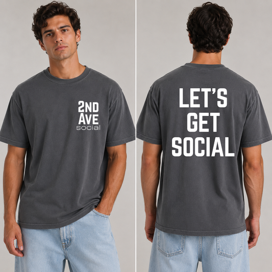 2nd Ave Logo Pepper Comfort Colors Tee