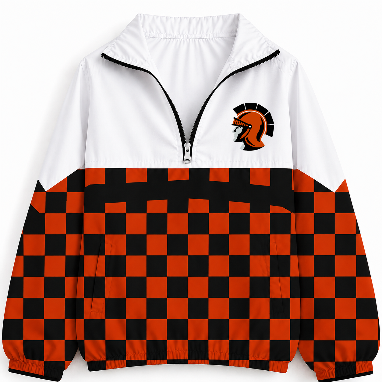 Pleasantville Trojan Checkered Windbreaker