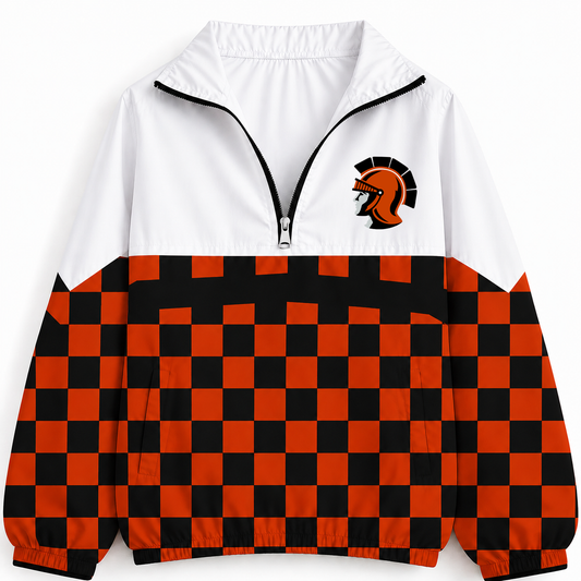 Pleasantville Trojan Checkered Windbreaker