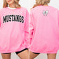 Mustangs Polka Dot Pink Crewneck