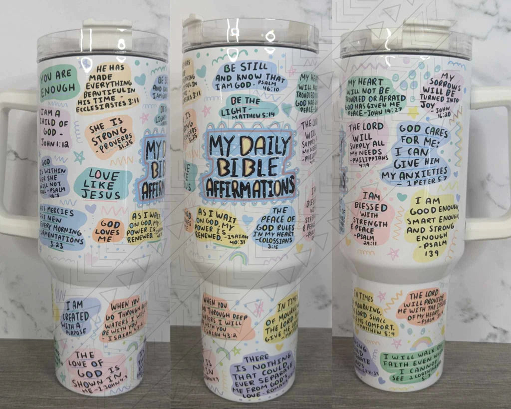 My Daily Bible Affirmations 40 oz tumbler