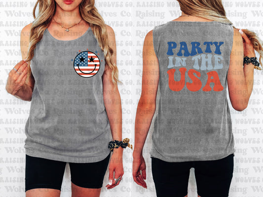 Party in the USA Unisex Comfort Colors Tank