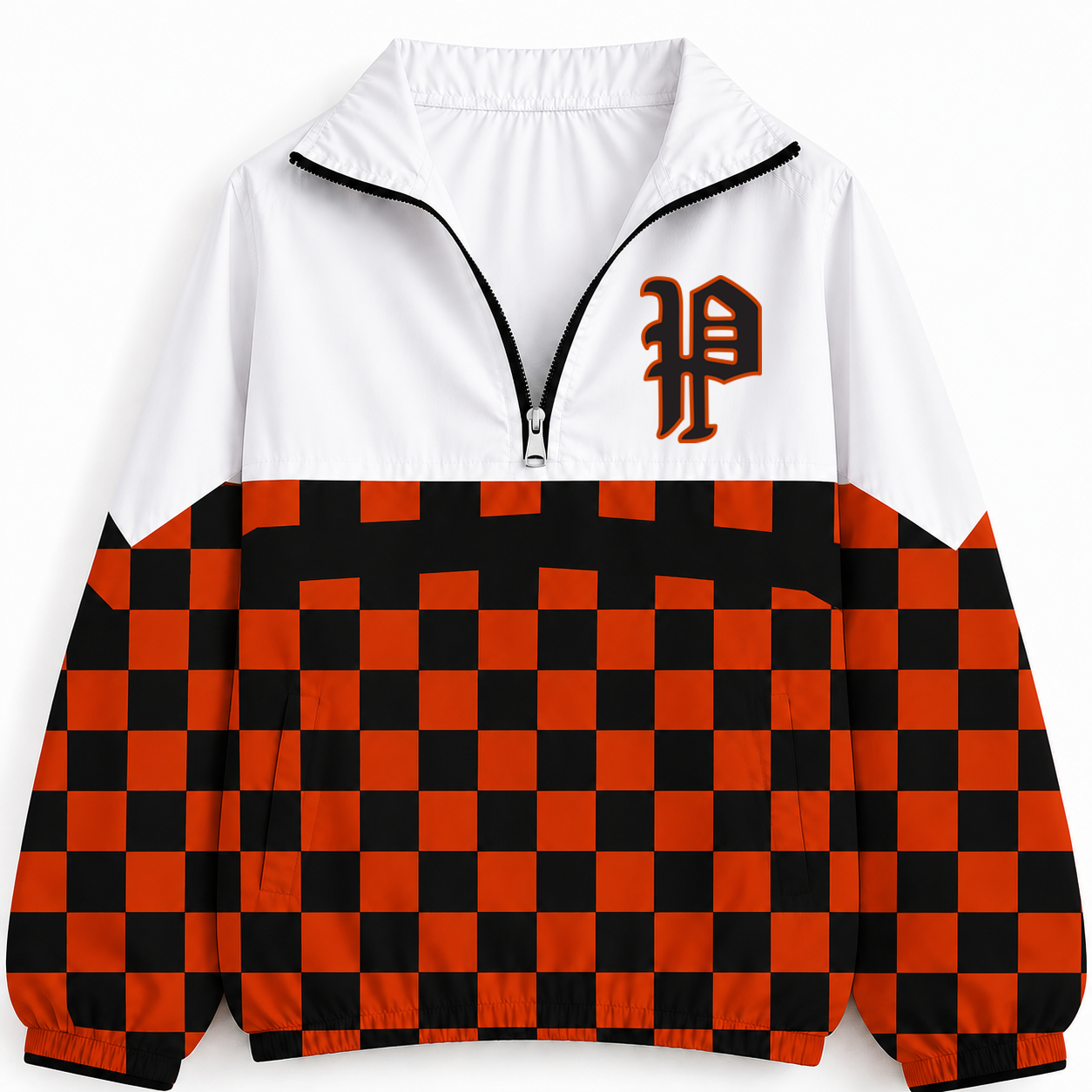 Pleasantville P Checkered Windbreaker