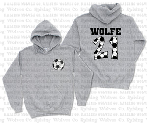Custom Grey Soccer Hoodie
