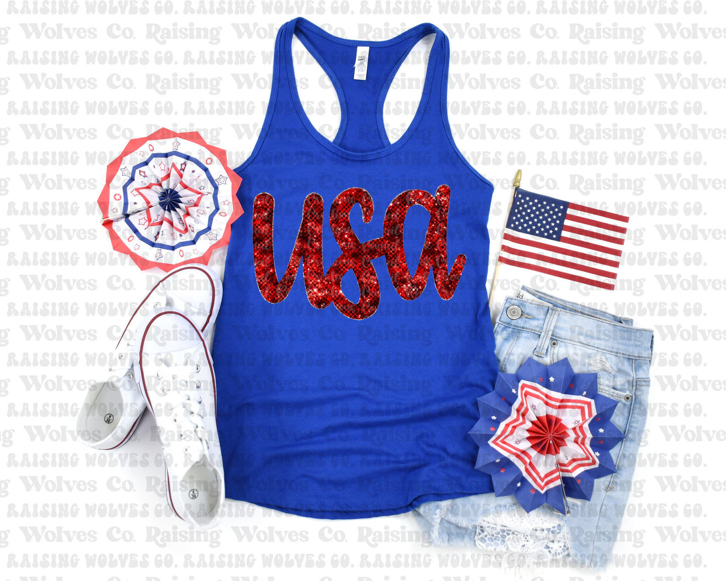 USA Sequin Tank