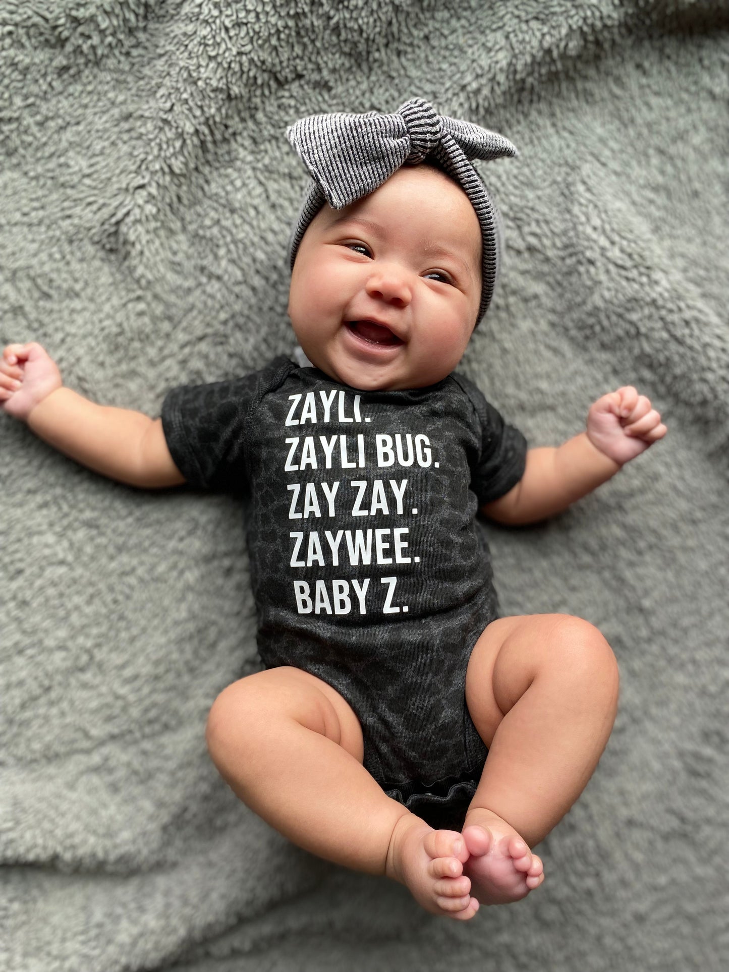 Black Leopard Custom Nickname Infant/Toddler/Youth Shirt