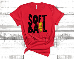 Lightning Bolt Softball Tank/Tee/Sweatshirt