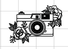 Load image into Gallery viewer, Floral Camera Beer Can Glass
