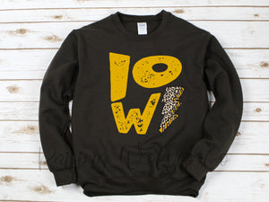 Iowa Black Crewneck Sweatshirt