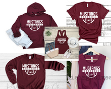 Load image into Gallery viewer, Mustangs Baseball Maroon- Multiple Shirt Options
