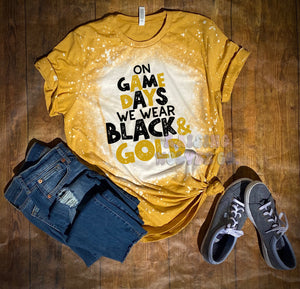 Black and Gold Bleached Tee