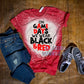 Game Day Black and Red Bleached Tee