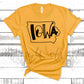 Iowa College Football //State Tee// Unisex Custom Shirt//Home Shirt// Customizable// Adult Graphic Tee// Spirit wear// College Team