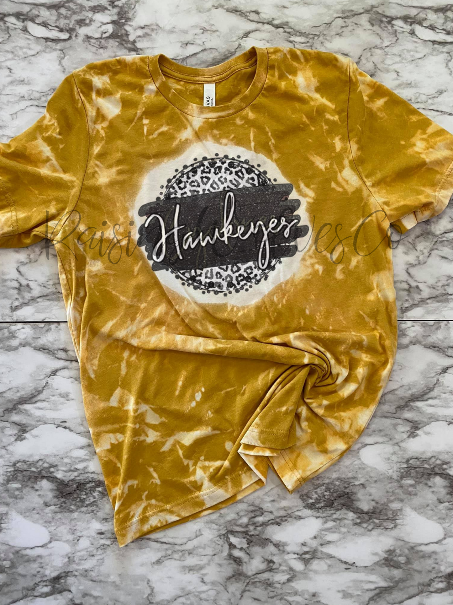 Football Tee// Hawkeyes // Bleached