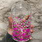 Color Changing Floating Hearts Beer Can Glass