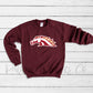 YOUTH Mustangs Baseball Club Youth Crewneck Maroon