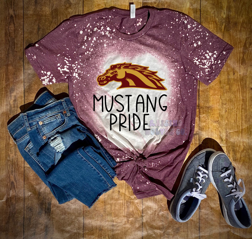 Mustang Pride Bleached Infant/Toddler/Youth Tee