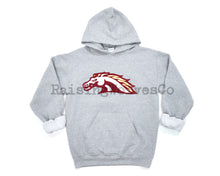 Load image into Gallery viewer, Mustangs Baseball Club Unisex Hooded Sweatshirt Grey
