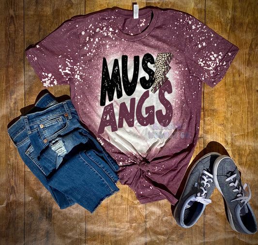 Mustangs Maroon Bleached Tee