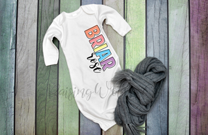 0-3M Personalized Pastel Baby Gown // Baby Shower Gift // Newborn Outfit