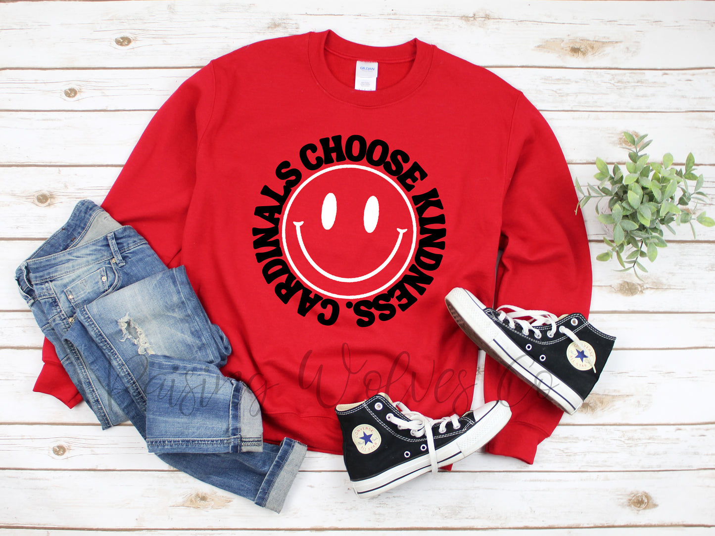 Cardinals Choose Kindness Red Crewneck Sweatshirt