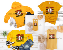 Load image into Gallery viewer, Mustangs Stacked Gold- Multiple Shirt Options
