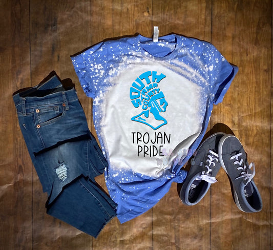 South Tama Trojan Pride Bleached Tee